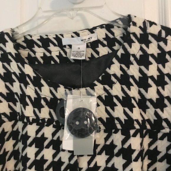 WD.NY Plus Size Houndstooth Jacket NWT - 1X - Picture 2 of 5